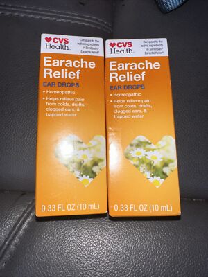CVS Earache Relief Ear Drop 0.33oz (Lot of 2) Exp 02/2028 New Homeopathic Mm71