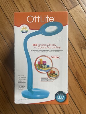 NIB OttLite Soft Touch Flex Led Lamp D5980C Blue Turquoise