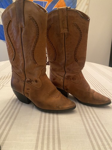 Maine Woods Vintage Leather Cowgirl Western Boots Size 7 M