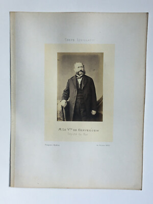 VICOMTE DE KERVEGUEN Var PHOTOGRAPHIE Albumine FRANCK Photo DEPUTE Portrait 1864