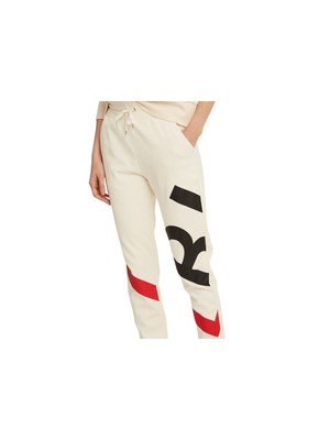 Брюки RALPH LAUREN Womens Beige Slim Fit Waist Logo Active Wear Cuffed Pants L