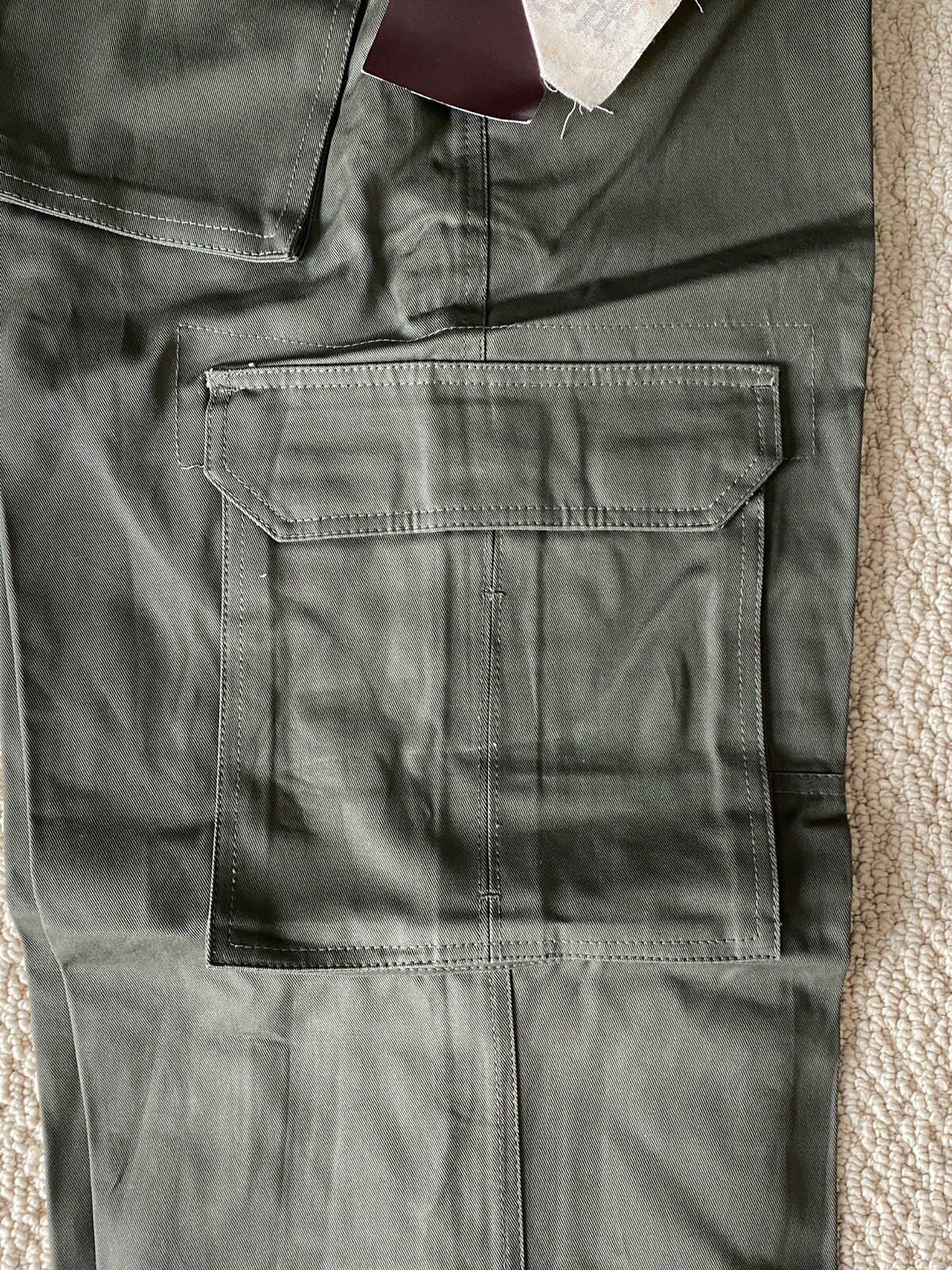 NWT Men's Regal Wear Solid Olive Green Cargo Pocket Pants w/ Belt ALL SIZES