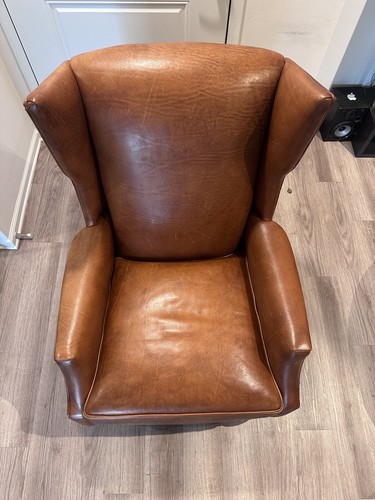 HANCOCK & MOORE RAUL WING LEATHER ARM CHAIR