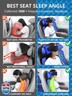 SARISUN Travel Pillows for Airplanes, Airplane Pillow for Long Flight, Airplane Head Strap with Eye Mask for Sleep, Travel Neck Pillow for Car Road Trip, 360° Support Headrest, Stop Bobblehead, Black