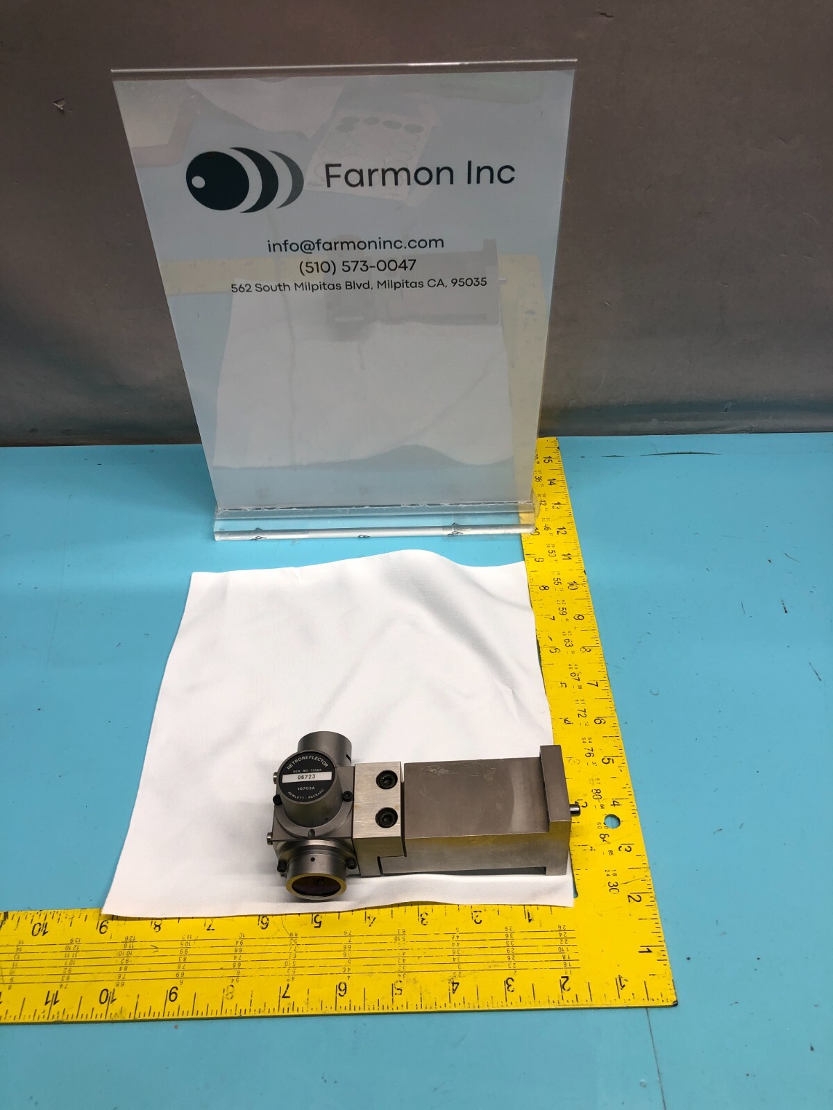 HP 10703A LASER BEAM X&Y SPLITTER Y-STAGE, RETROREFLECTOR, HEWLETT, 169855