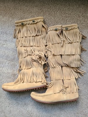 5 layer fringe minnetonka moccasins