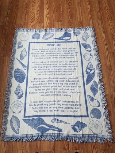 Footprints Throw Blanket. 46