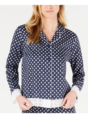 

CHARTER CLUB Intimates Темно-синяя рубашка для сна с геометрическим рисунком Размер, Navy