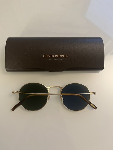 Pre-owned Oliver Peoples Weslie Polarized Sun 49-20-145 Mm In Dk Azure Ov1282st Msrp$691 In G-15
