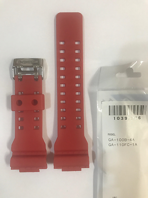 Casio  Original  Band   GA-100B-4  GA-110FC-1   G-Shock   Red   GA110FC    GA100