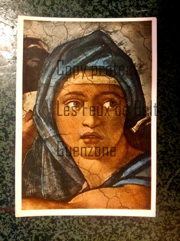 Sibilla Delfica Michelangelo   Art Paint Peinture Carte Postale Postcard 