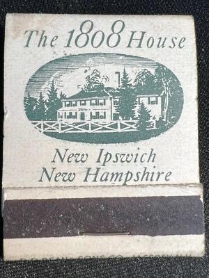 VINTAGE MATCHBOOK - THE 1808 HOUSE - NEW IPSWICH, NH - UNSTRUCK!