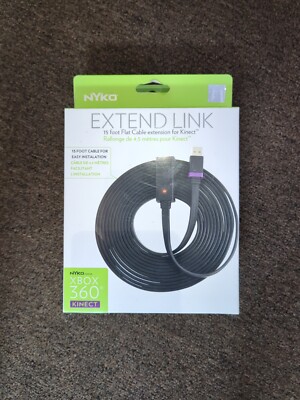 NEW NYKO EXTEND LINK Extra Long 15FT KINECT Extension cable for XBOX 360 #2B
