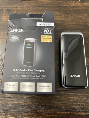 Anker Multi Device Fast Charging 12000mAh Portable Power Bank 130W A1335 USED!