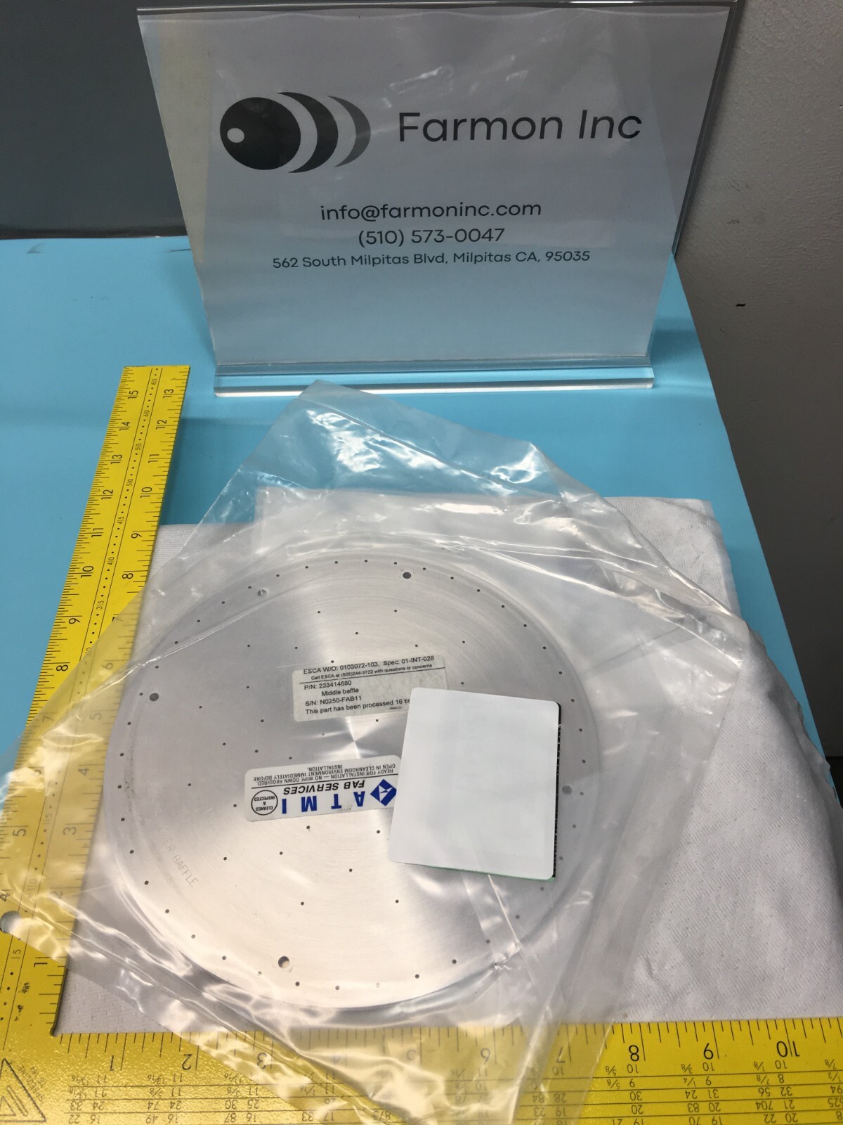 LAM 715-140125-001 LOWER BAFFLE PLATE, 125529