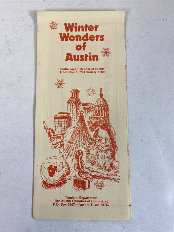 Vintage Brochure Austin Texas winter wonders 1979/1980 aa5