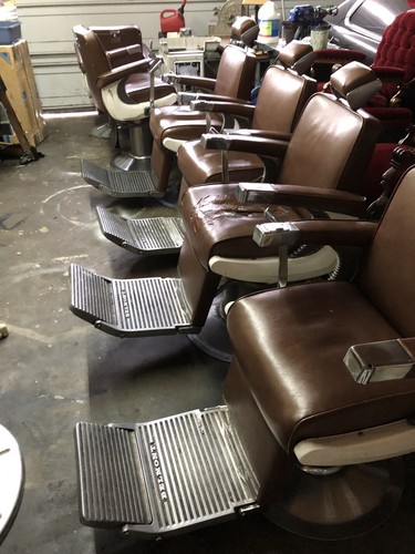 Vintage Belmont Barber Chairs A Set Of 6 Matching