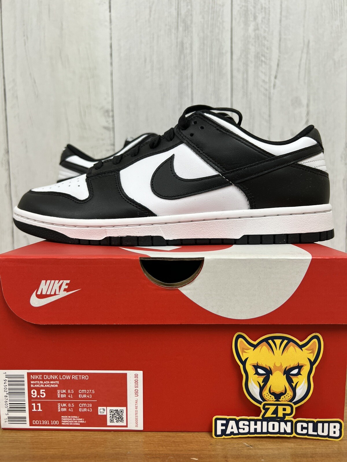 Nike Dunk Low Retro White Black Panda WOMENS DD1503-101 MENS
