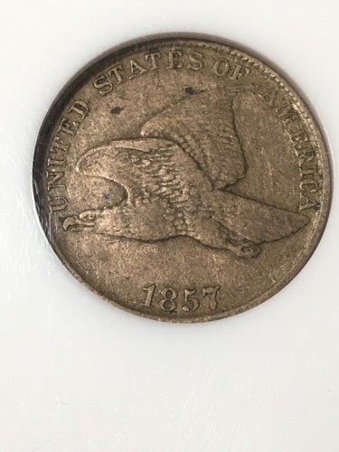 1857 Flying Eagle Cent PCI graded