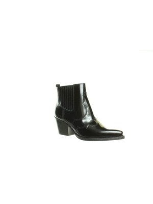 

Черные женские кожаные ботильоны без шнуровки SAM EDELMAN Winona с острым носком на блочном каблуке, Черный, F1149L1