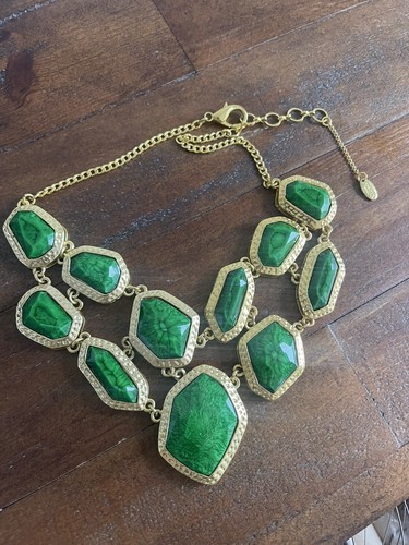 Amrita Singh Necklace Emerald Gold necklace costume jewelry adjustable 