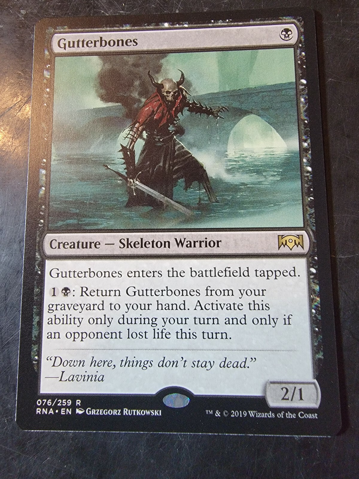 Gutterbones 76/259 Rare Ravnica Allegiance Magic The