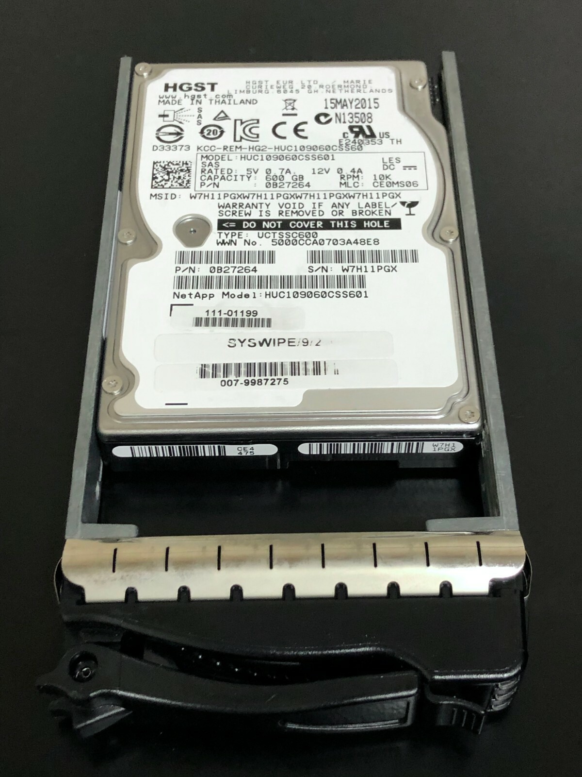 Hitachi 0B27264 600GB HGST 10K 6G SAS SFF HDD