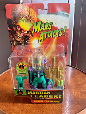 MARS ATTACKS! Martian Leader w/Firing Disintegration Ray Staff 1996