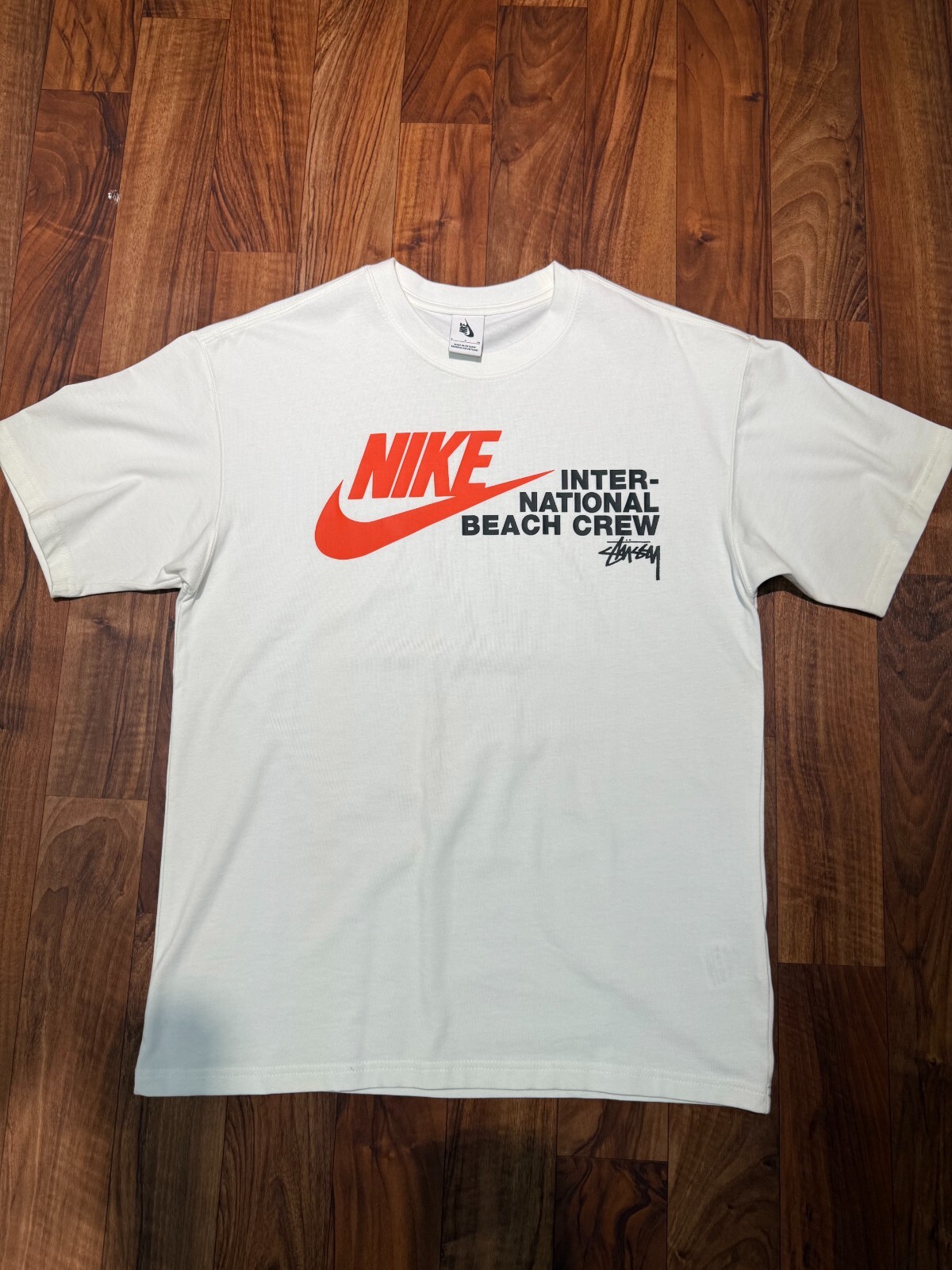 Nike STUSSY International Beach Crew 白 Nike x Stussy International Beach Crew Tee 'White' Small