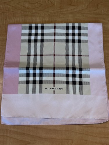 Burberry Silk Scarf Pink Detail | eBay