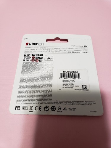 Kingston 16GB Class 10 microSD SD SDHC SDXC Flash Memory Card