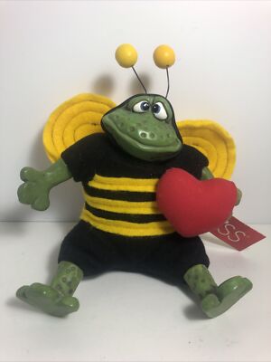 Russ Frog Shelf Sitter Bertie Country Folks Bumblebee