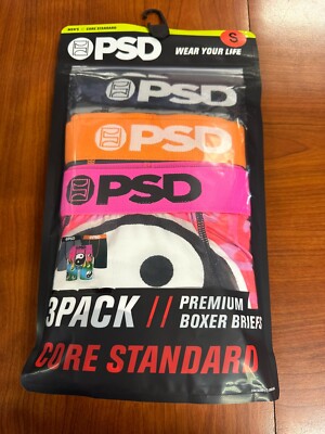 PSD 3 Pack Premium Boxer Briefs Core Standard Men's Size SMALL (28-30)
