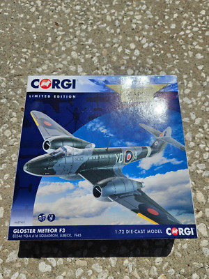 1:72 scale Corgi Gloster Meteor F3 AA27401 EE246 YQ-A 616 Squadron Lubeck 1945