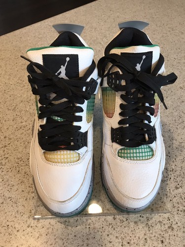 Nike Air Jordan 4 Retro Lucid Green Rasta AQ9129-100 Size W7