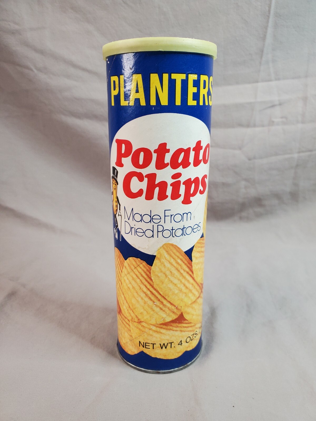 VINATGE PLANTERS POTATO CHIPS OPEN CANISTER 1970'S MR