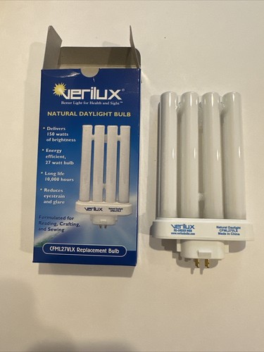New Genuine Verilux CFML27VLX Natural Daylight Bulb 27 watt 10000 hrs
