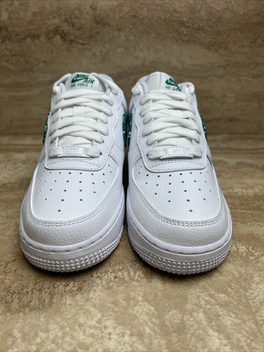 Pre-owned Nike Air Force 1 ‘07 Essential Green Paisley Women's In White