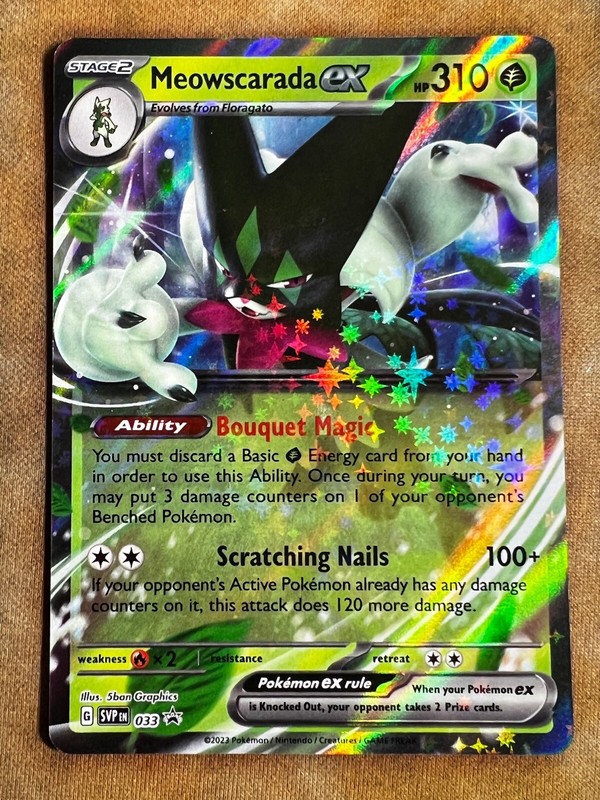 Pokemon Meowscarada ex SVP 033 Black Star Promo Ultra Rare Holo NM