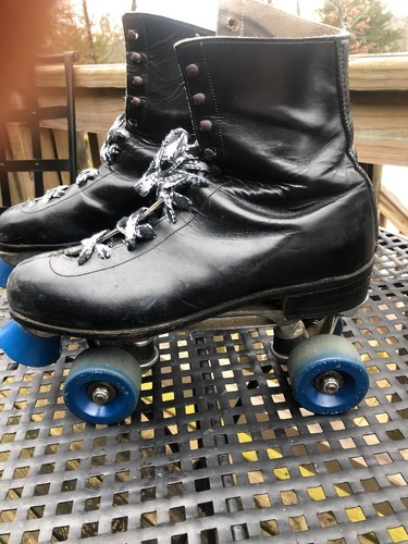Official Roller Derby Brand Black Rink Men’s Skates Size 9 Urethane Blue Wheels