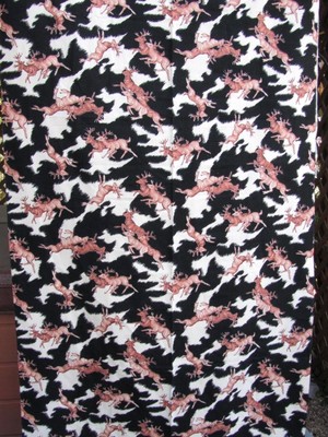 Vintage Juvenile - Cabin FLANNEL Deer Fabric Yardage 36