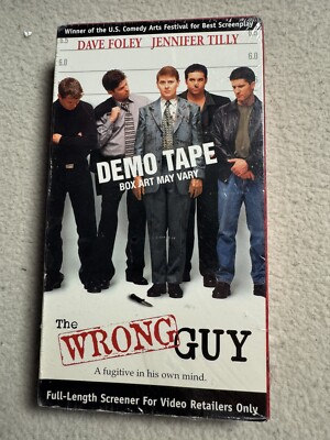 THE WRONG GUY VHS Demo Tape Retailers Screener Nostalgia Vintage Dave Foley
