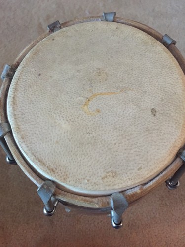 Vintage 16.5” Wooden Bolt Tuned Barrel Conga Percussion Drum