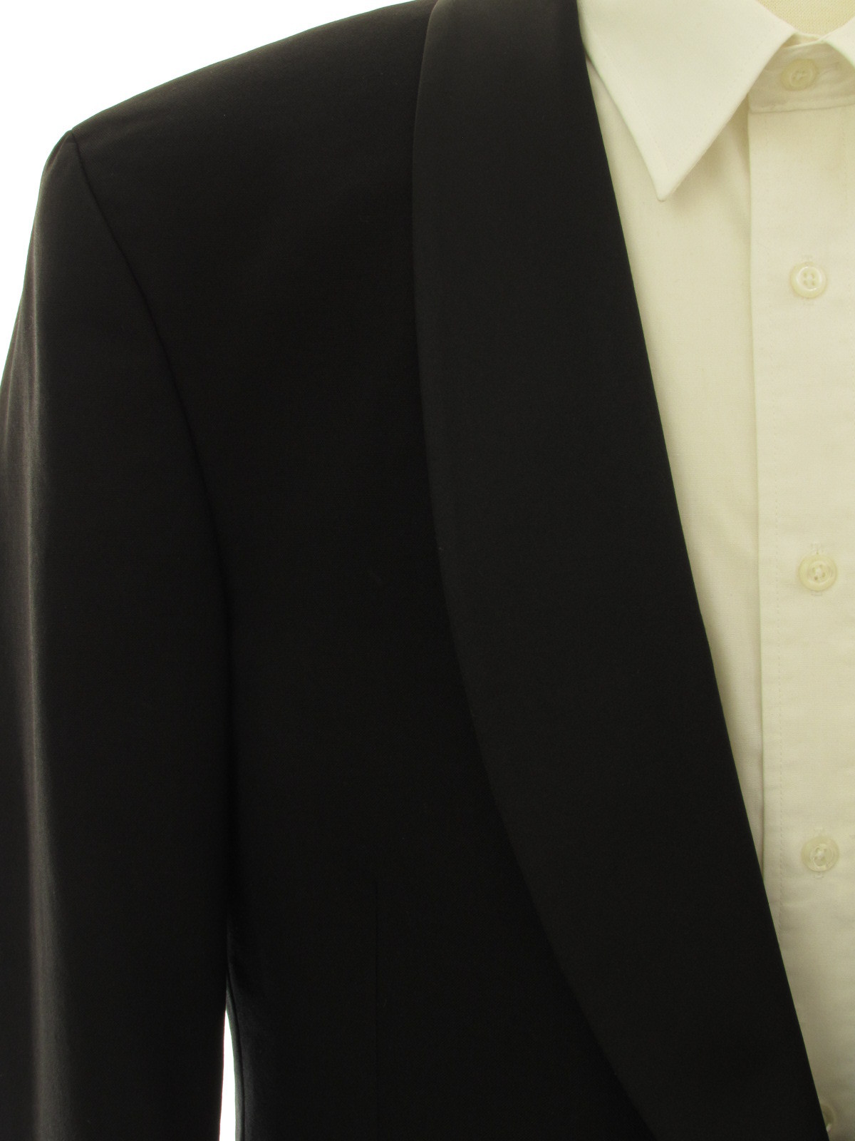 Chaps Ralph Lauren Wool Men Satin Lapel Tuxedo Jacket 46R Formal Wedding Prom