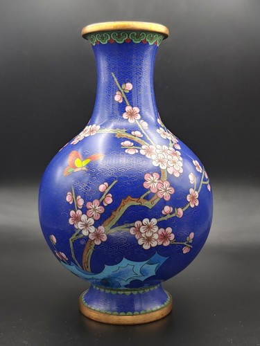 中国古美術・景泰藍装飾の鎏金青色スタールビーリング（1箱）・天然石・装飾品・箱付 中国古美術・景泰藍装飾の鎏金青色スタールビーリング（1箱