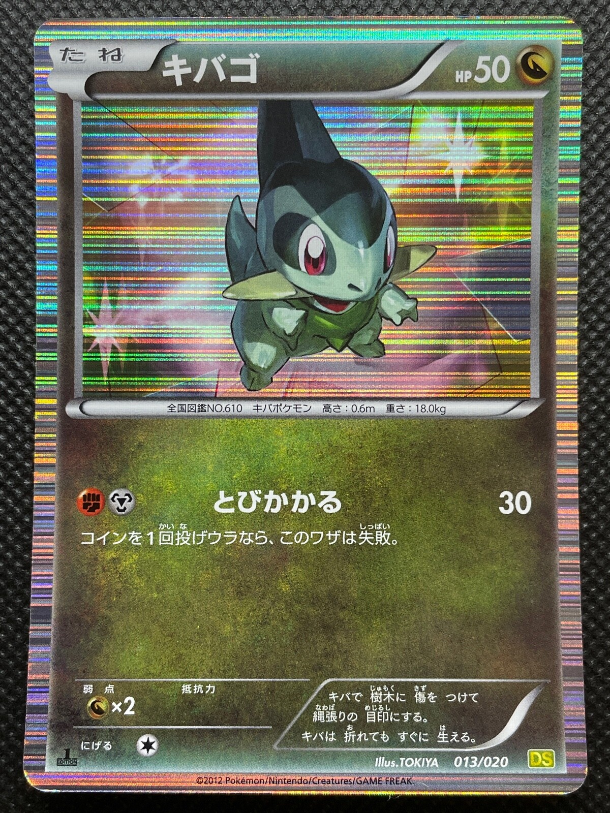 Axew 013/020 DS 1st Edition Rare Pokemon Card Game Nintendo