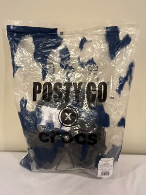 Post Malone X Crocs Duet Max Clog Blue Black  206542-001 Size M4/W6 Brand New