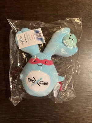 BioCell Plush Antibody Blue Cell Laboratory Biology Stuffed Animal Toy NWT C26