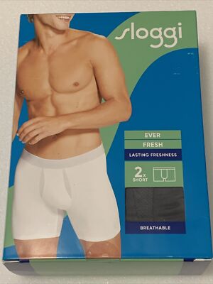 Sloggi men's under ware (X2) Ever Fresh Shorts XL Grey
