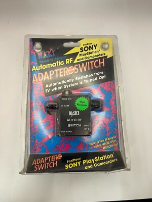 Naki Auto Black Automatic RF Switch Cord Cable for Sony Playstation NEW/SEALED